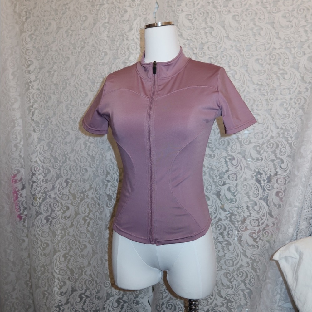 Purple short sleeve medium workout top